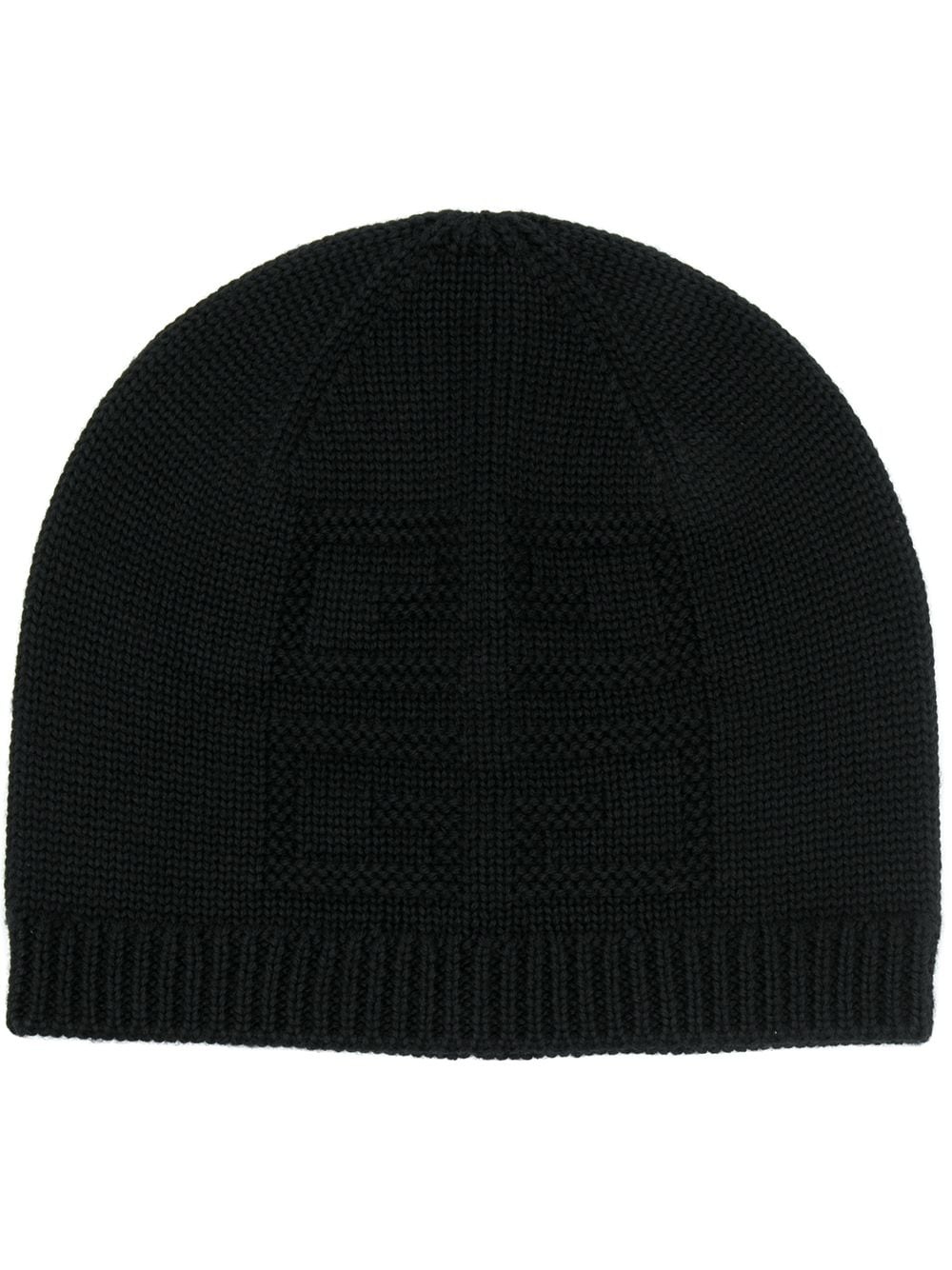 rib-trimmed beanie - 1