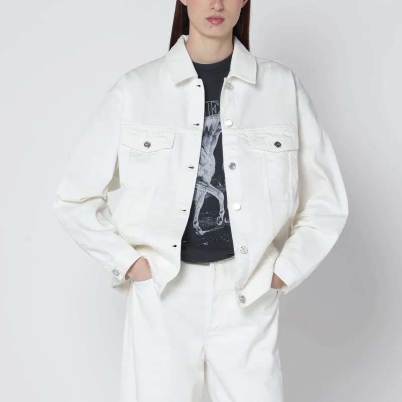 Ecru organic denim jacket - 1