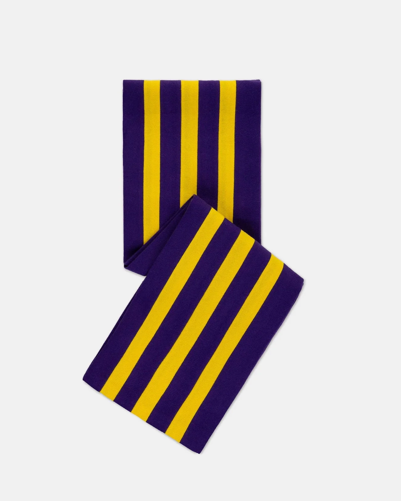 MADE-IN-ENGLAND PURPLE & YELLOW WOOL SCHOOLBOY MUFFLER - 1