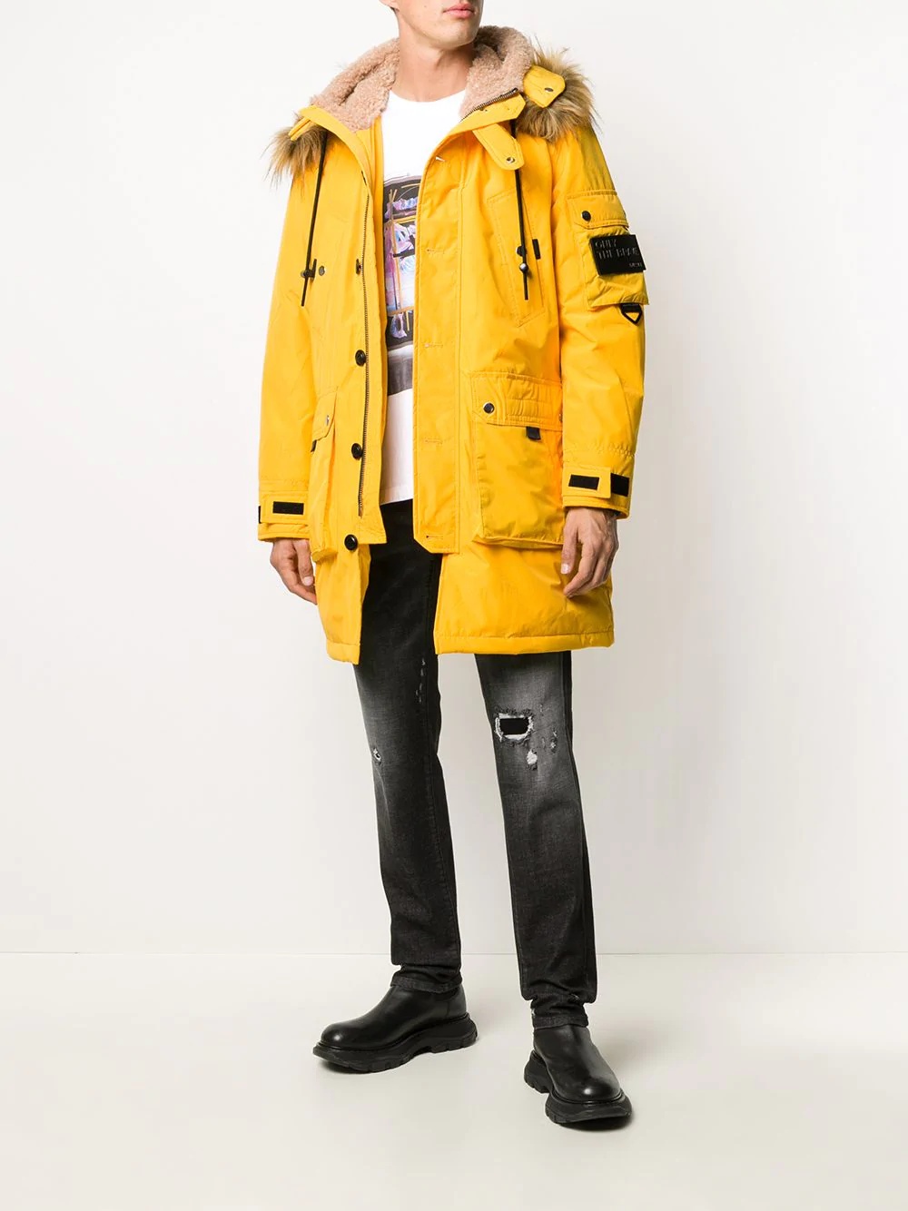 hooded parka coat - 2