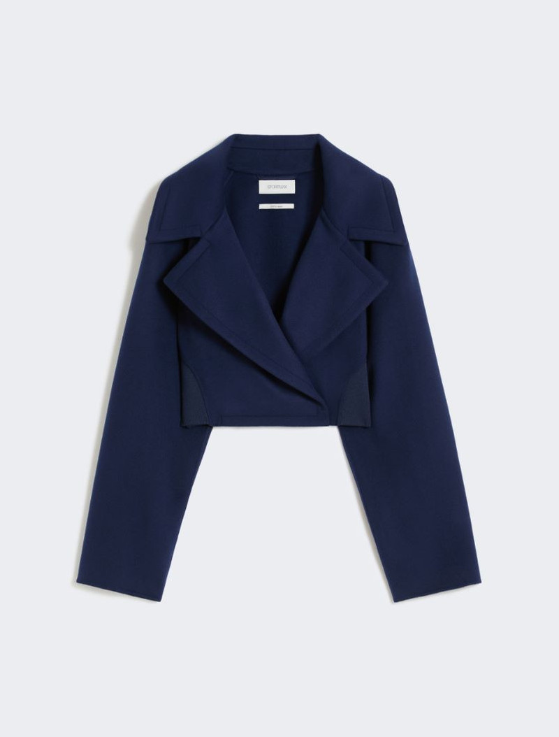 Short pure wool outerwear - ultramarine 1