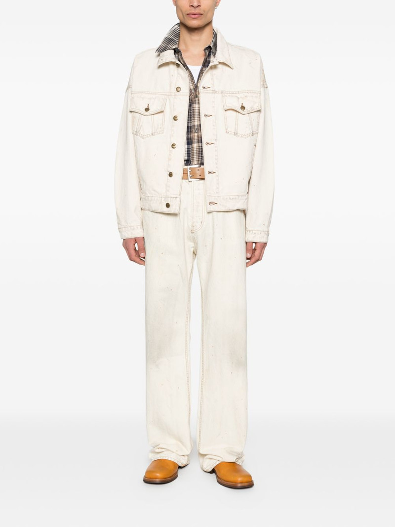 Rhude distressed straight jeans outlook