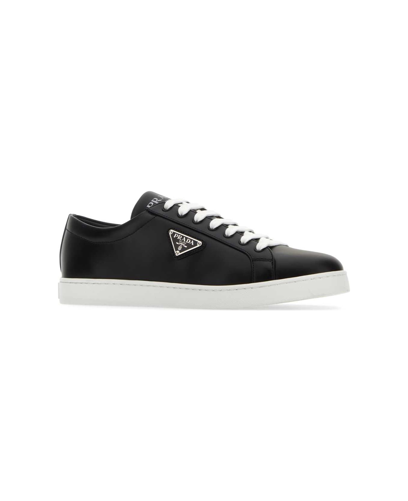 Black Leather Sneakers - 2
