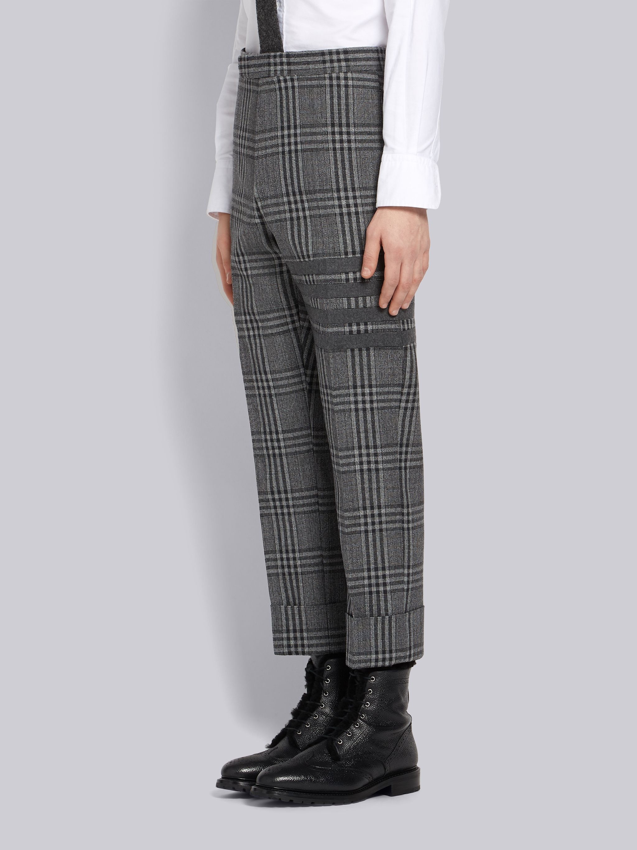 4-bar checkered trousers - 2