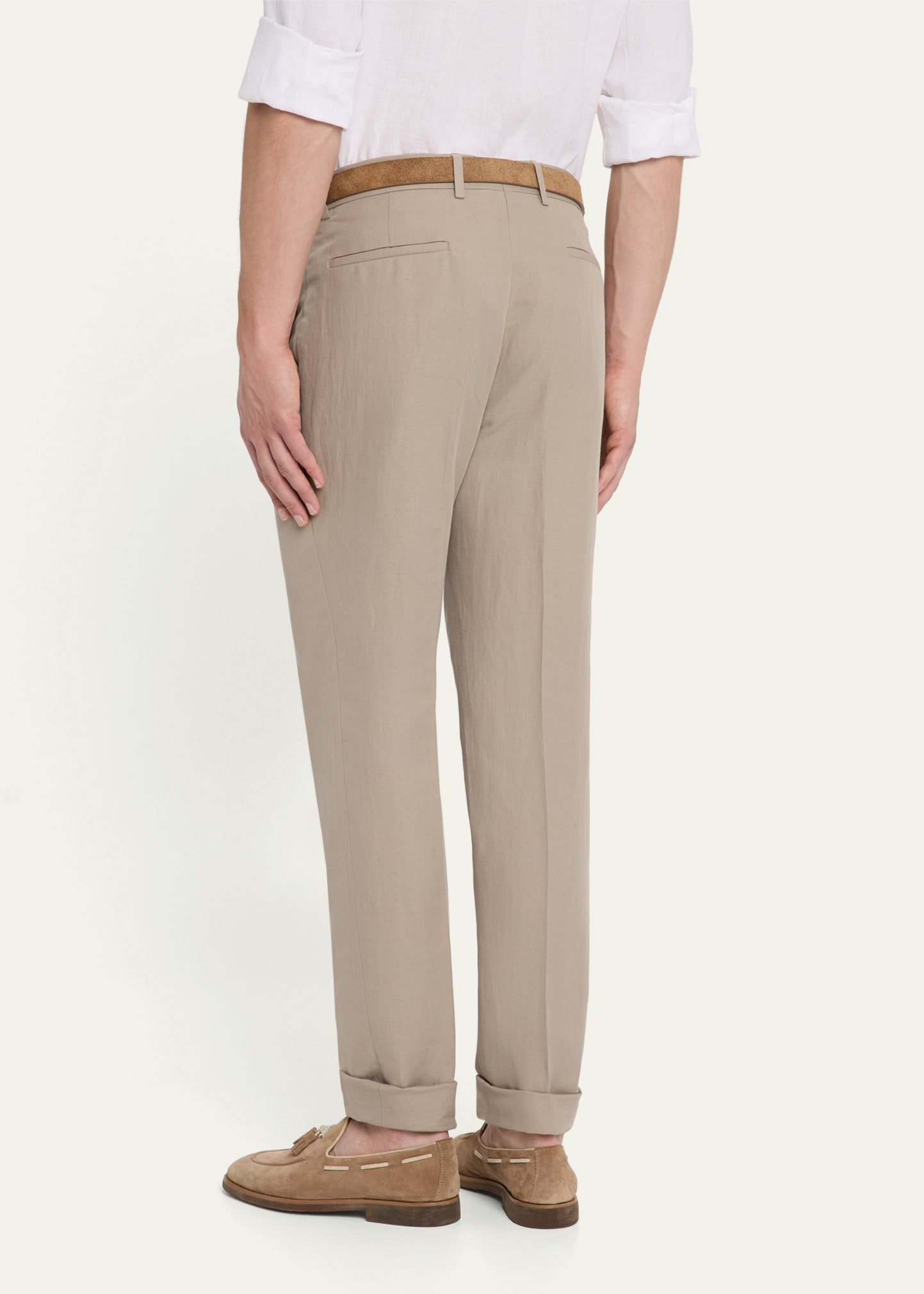 Men's Leisure-Fit Pleated Pants - 3