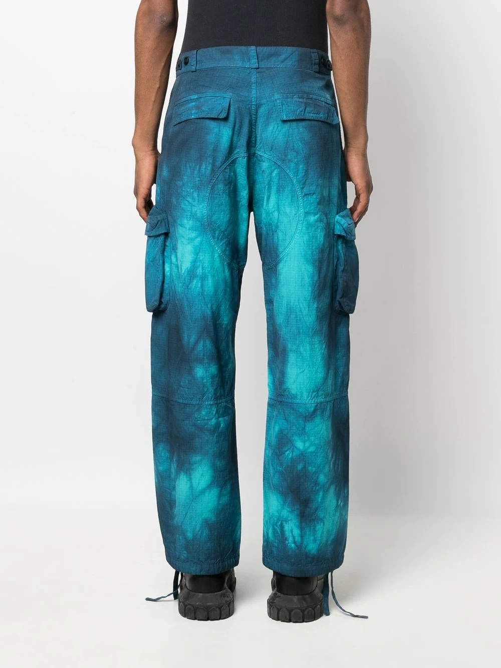 tie-dye cargo trousers - 4