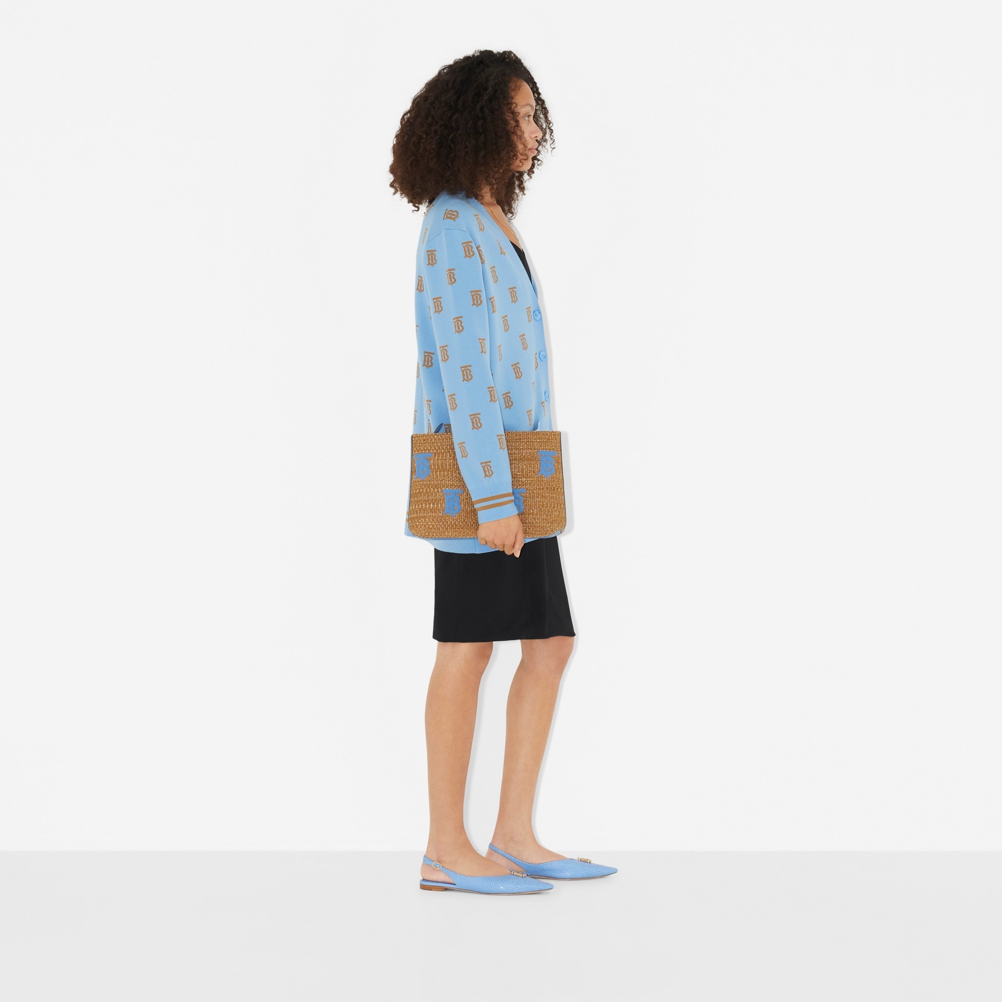 Monogram Wool Silk Blend Oversized Cardigan - 3