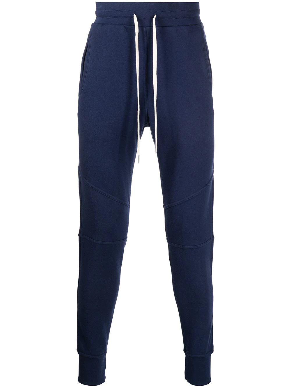 tapered-leg cotton track pants - 1