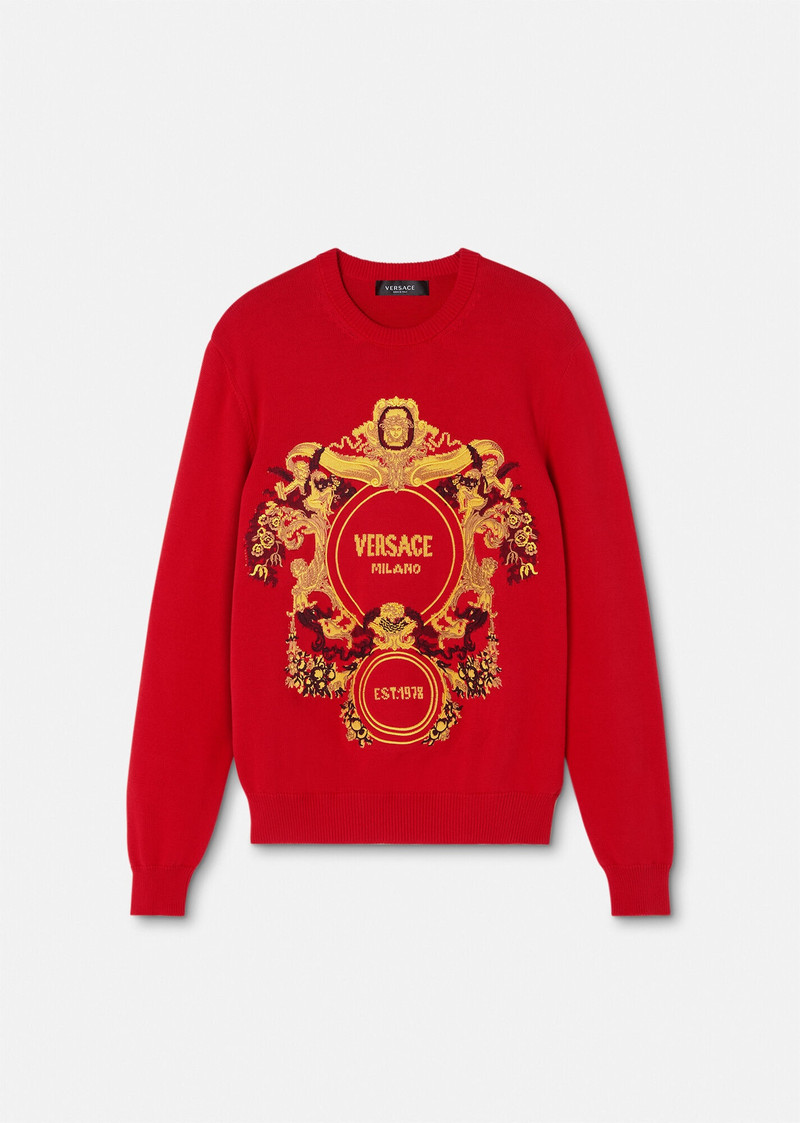 Baroque Intarsia Embroidered Sweater 1