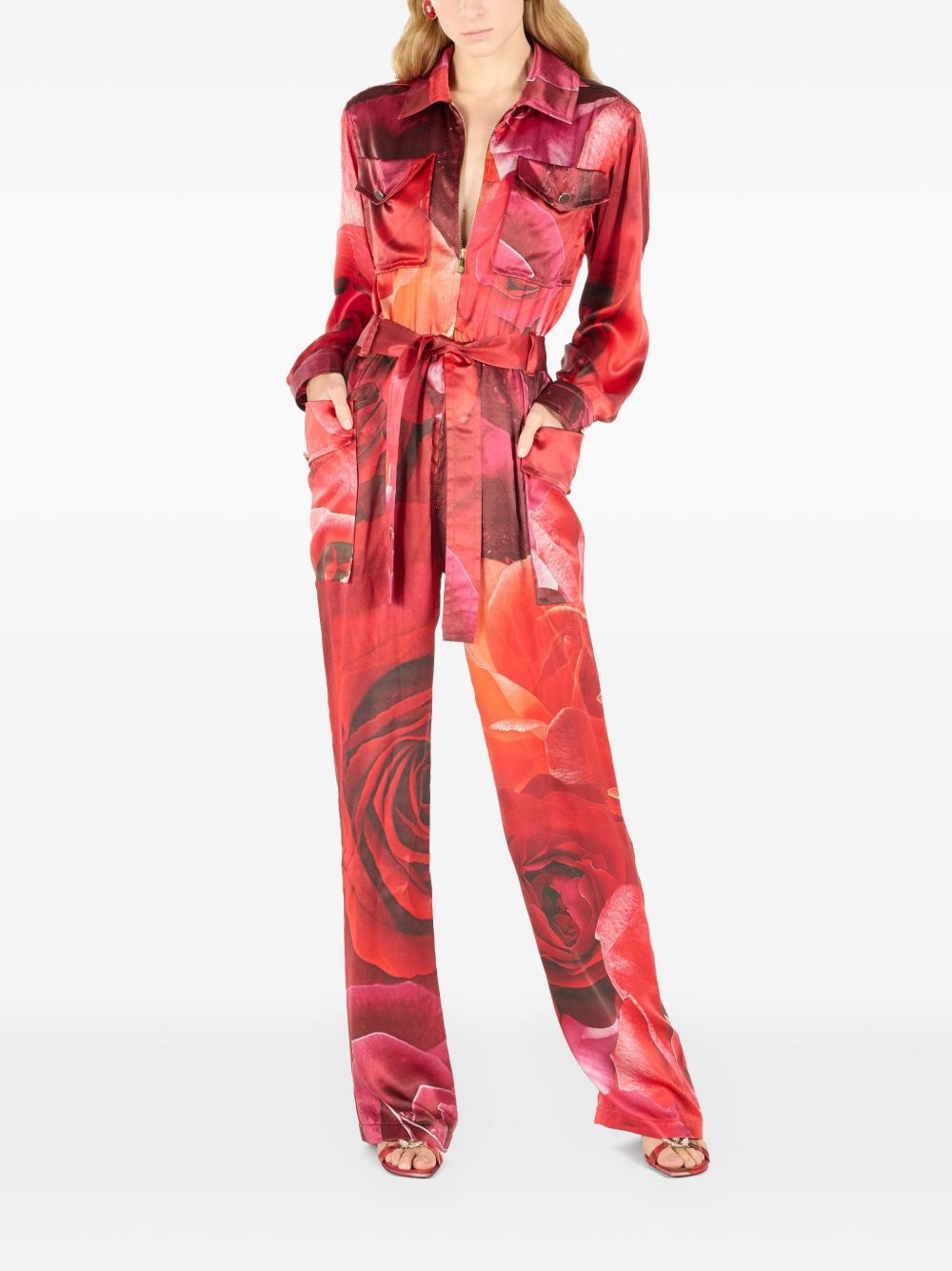 floral-print jumpsuit - 2