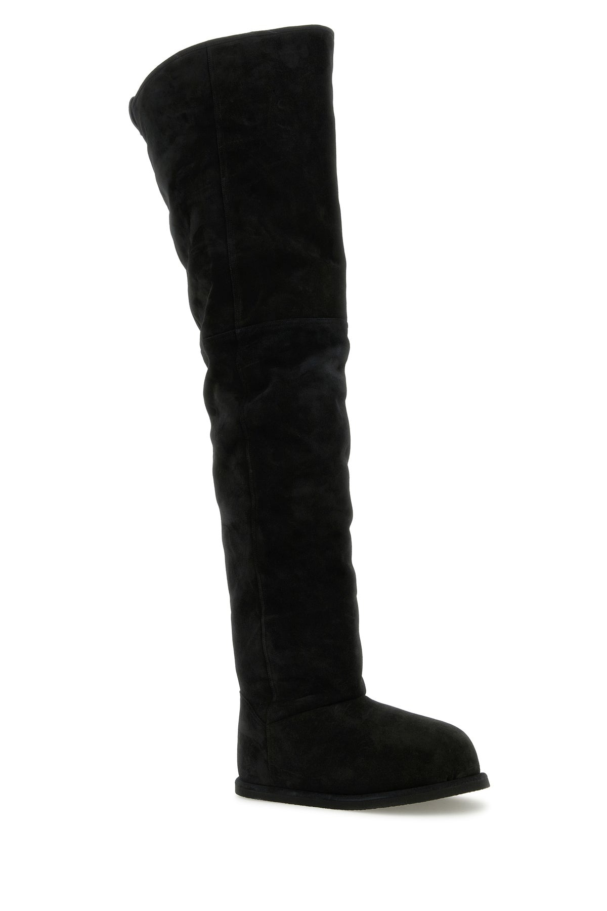 Black suede Heidi over-the-knee boots - 2
