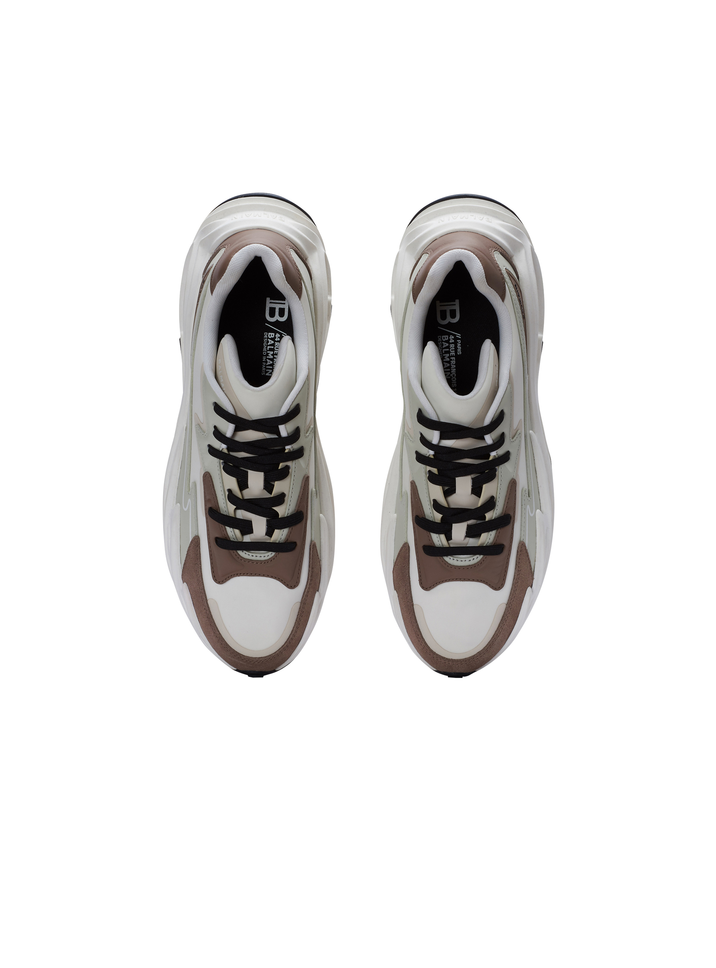 Run-Row leather and nylon sneakers - 3