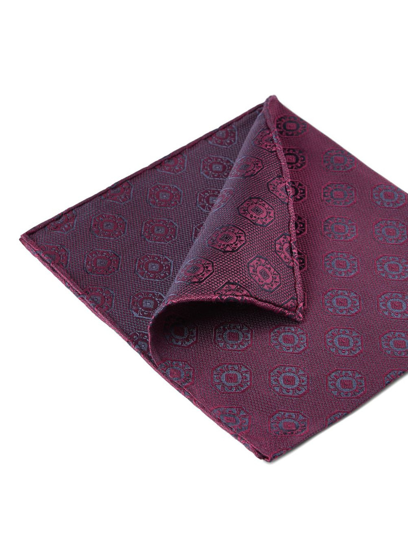 Brunello Cucinelli medallion-print silk pocket square outlook