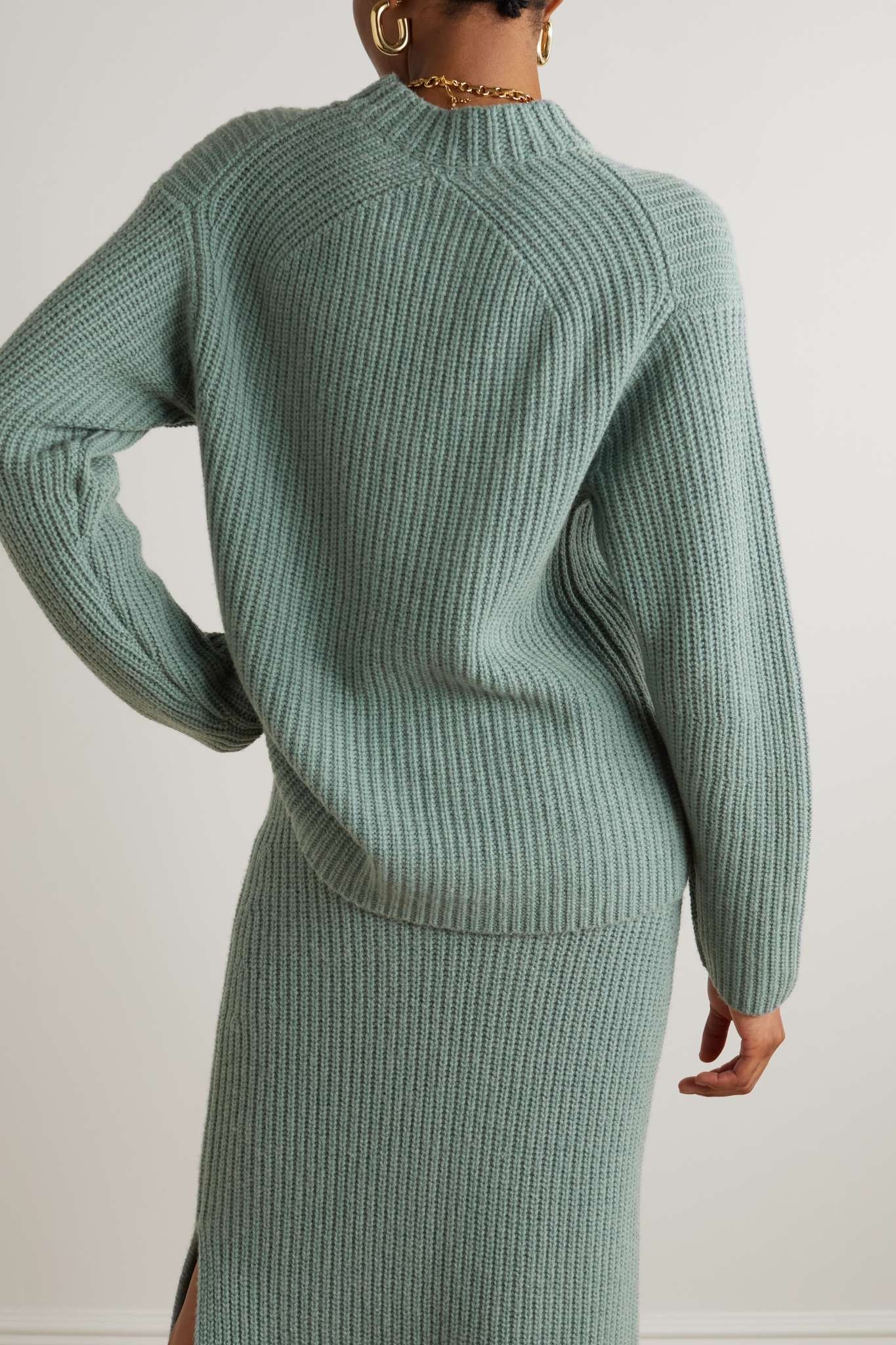 Ribbed wool and yak-blend sweater - 3