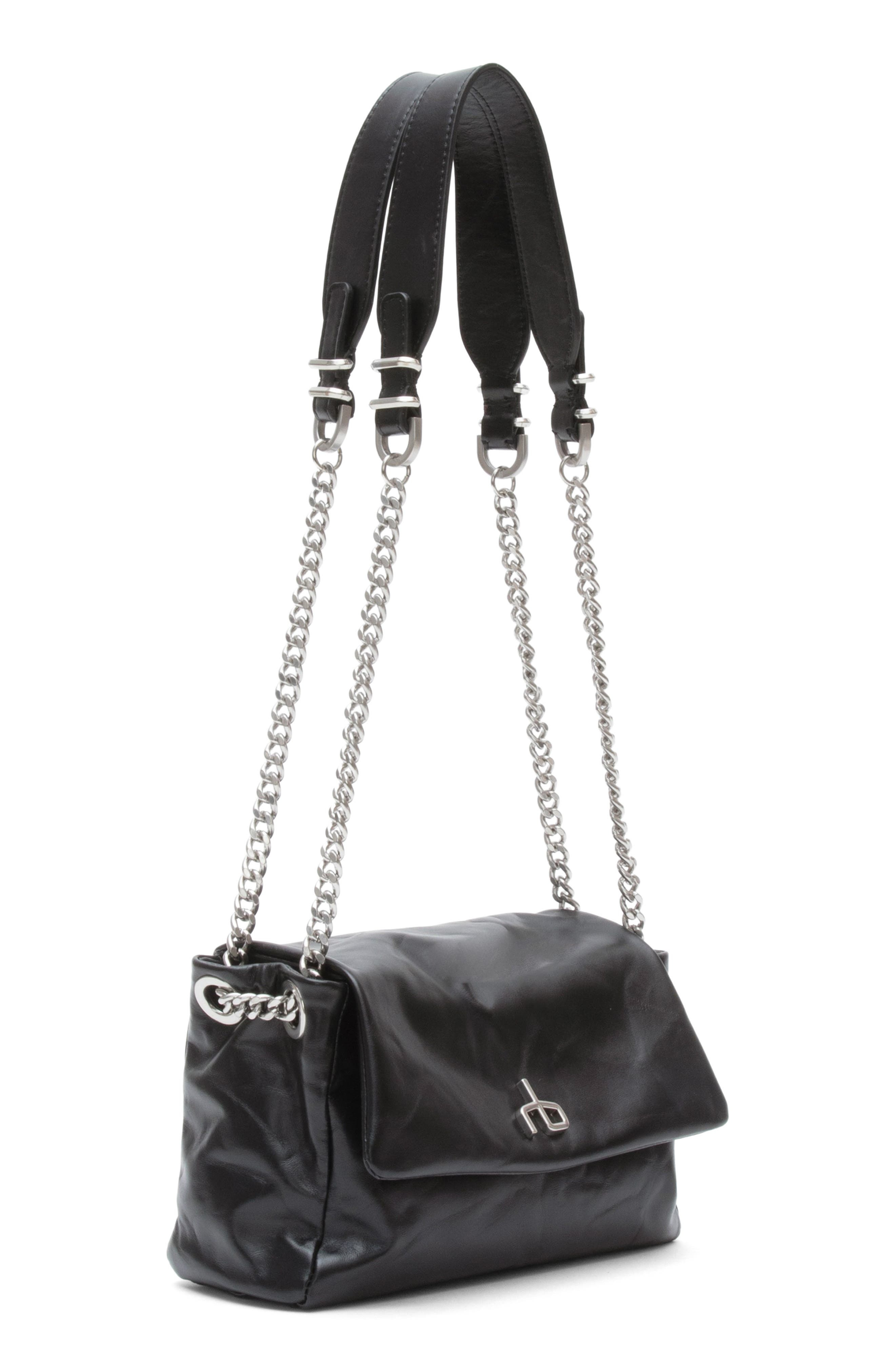 rag & bone Small Chelsea Flap Leather Convertible Shoulder Bag in Black at Nordstrom - 3