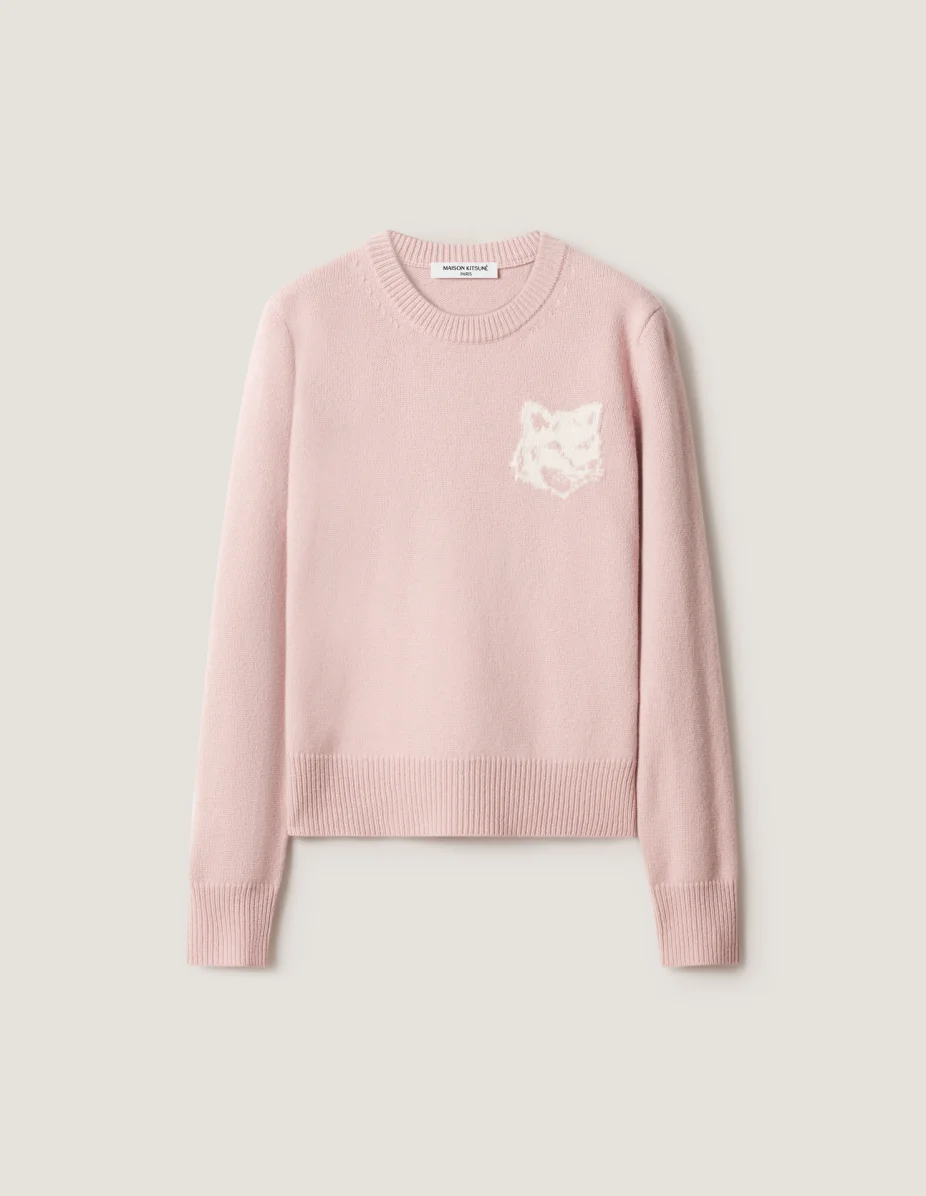 FOX HEAD INTARSIA MERINO JUMPER - 1