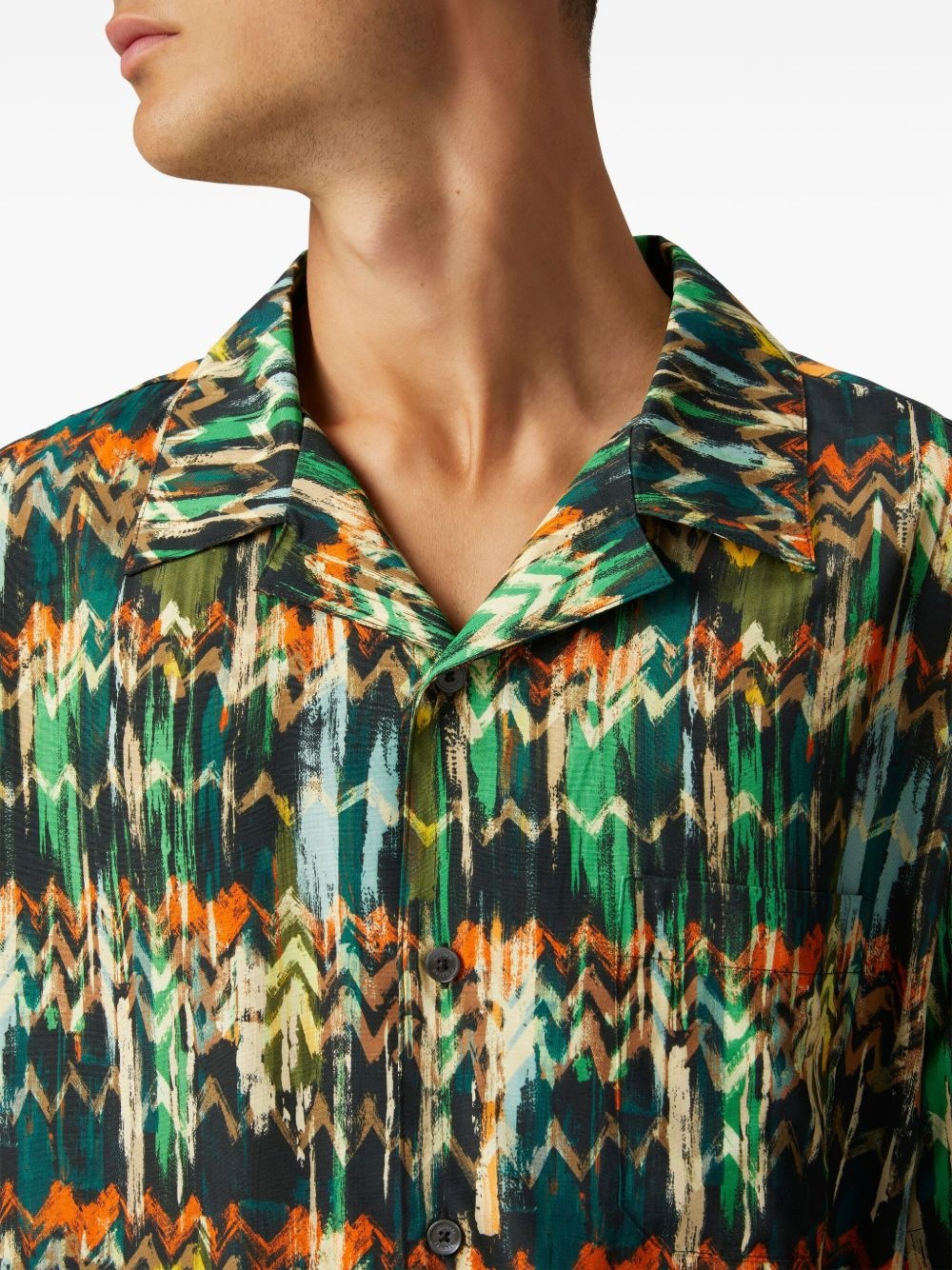 zigzag-print shirt - 4