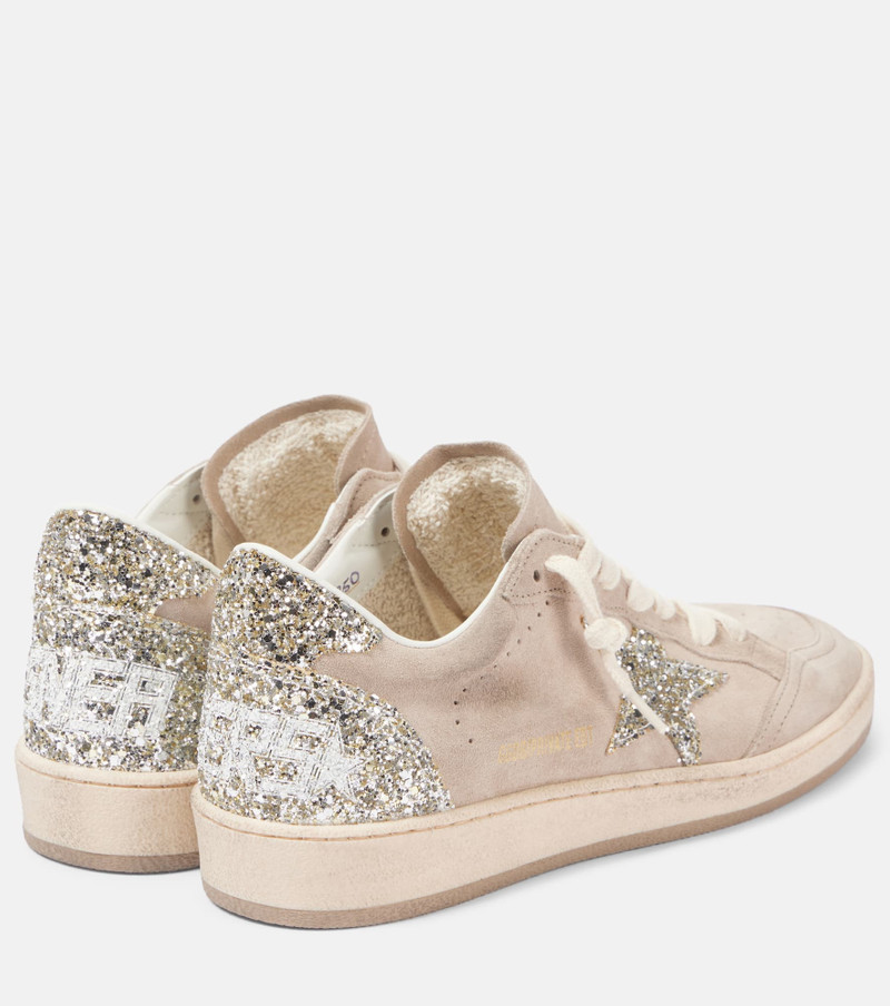 Ball Star glitter suede sneakers 4