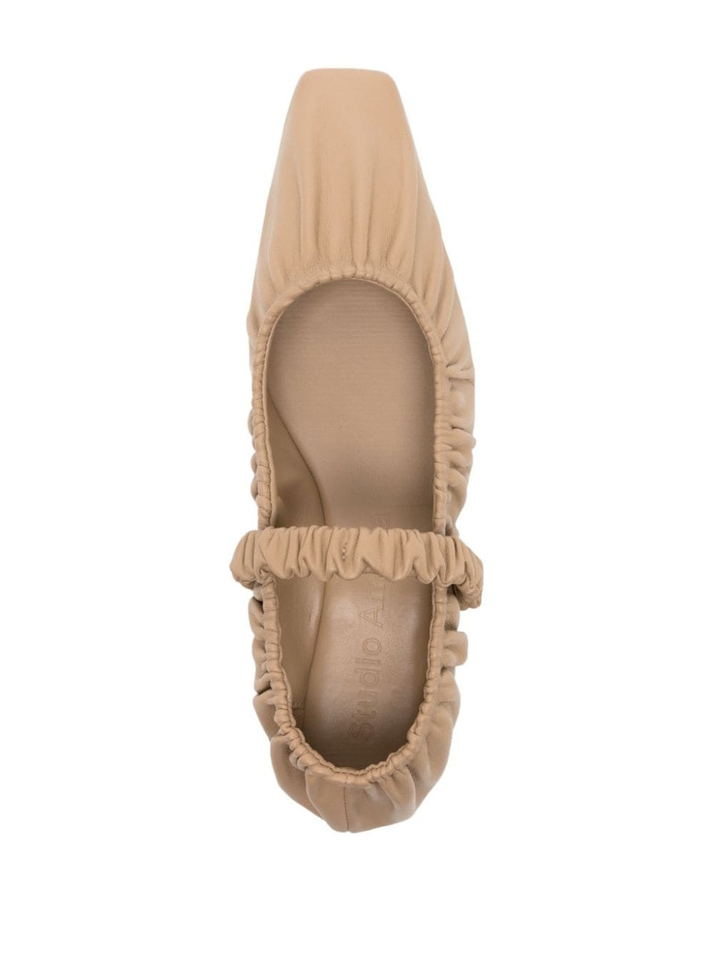 Zadie leather ballerina shoes 4