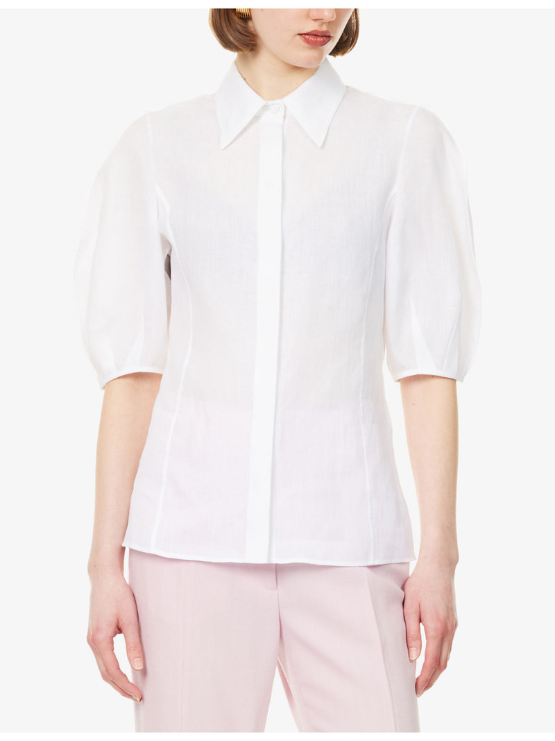 Sansi Short-Sleeve Linen Top 3