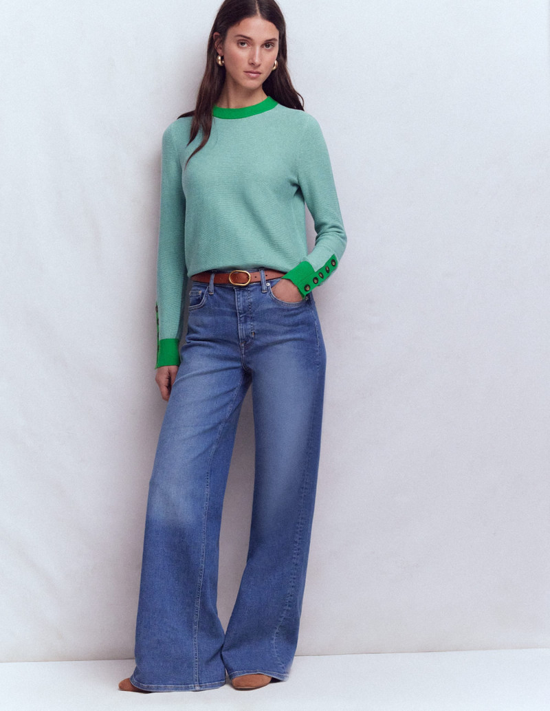 Grace Colour Block Sweater-Cloudy Jade Blue 5