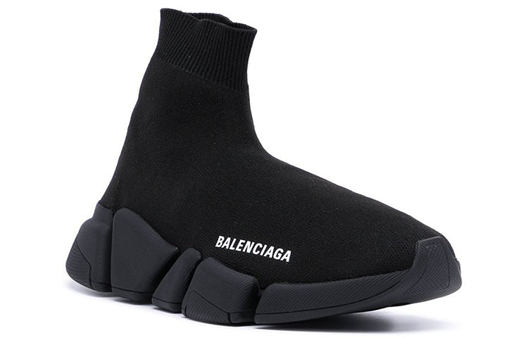 (WMNS) Balenciaga Speed 2.0 Sneakers 'Black Shiny Knit with Black Sole Unit' 636833W2AF31000 - 2
