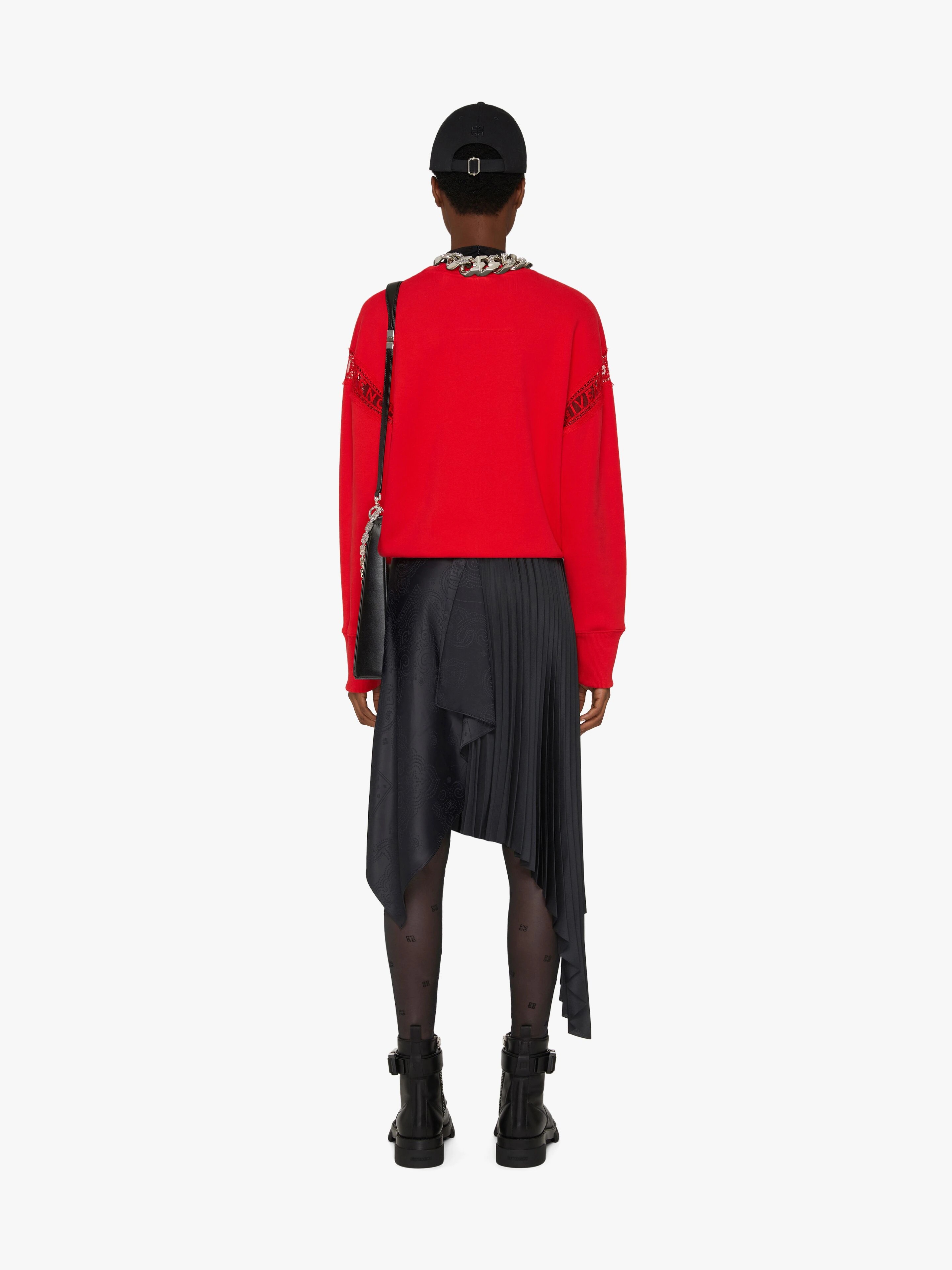 GIVENCHY SWEATSHIRT WITH LACE WEBBING - 4