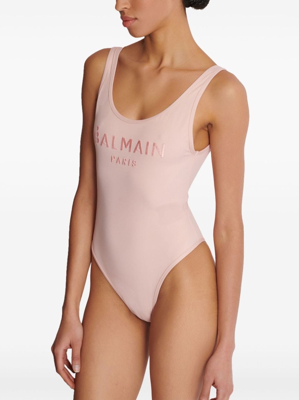 BALMAIN ロコ エンヘリッシュト ワンヒス 水着 BKBU921100 651 Balmain Paris One Piece Contrast Trim Logo Swimsuit Kids