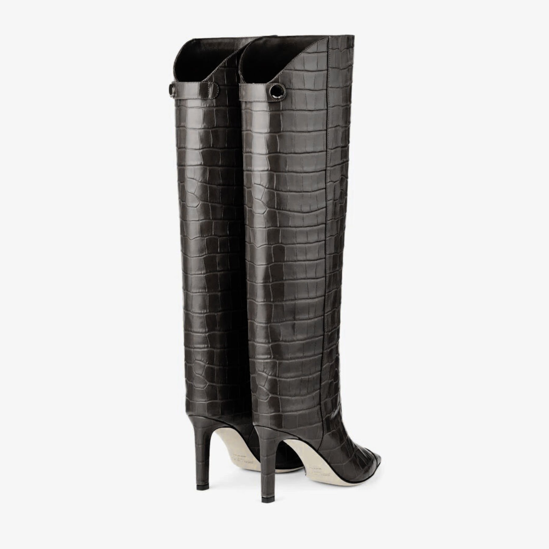 Alizze Knee Boot 85
Black Croc-Embossed Leather Knee-High Boots - 4
