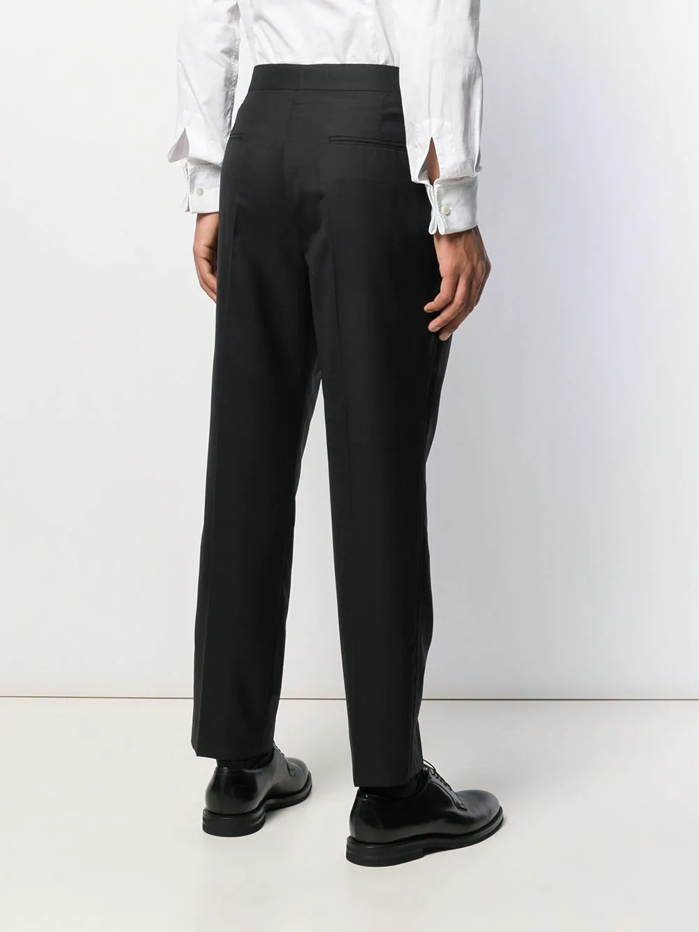 straight fit tailored trousers - 4