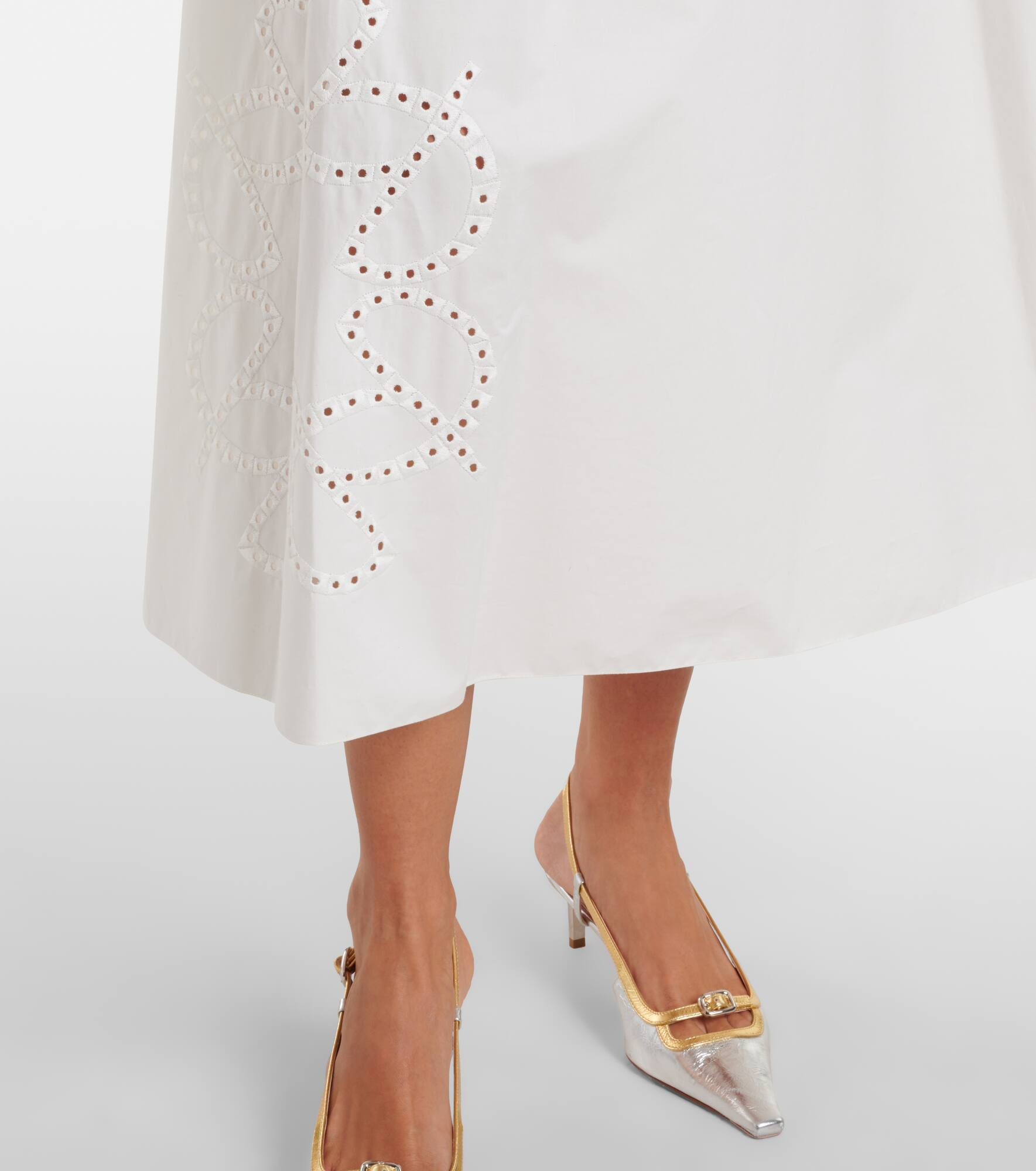Cotton midi skirt - 5