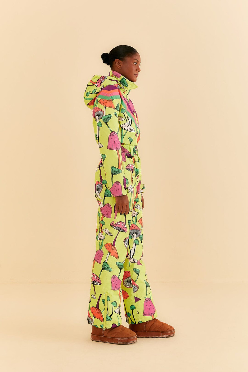 Lime Green New Mushroom Ski Jumpsuit 5