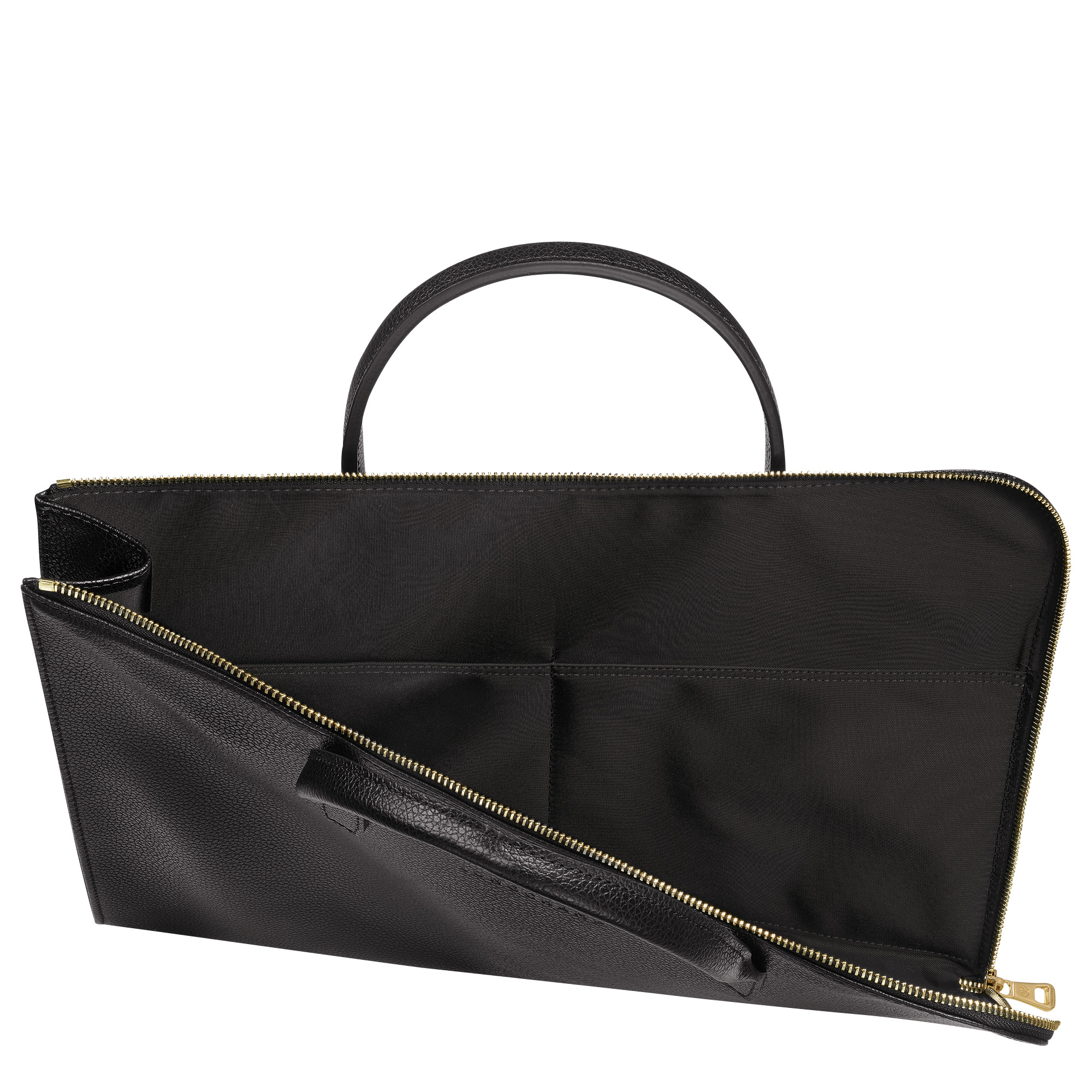 Le Foulonné S Briefcase Black - Leather - 5
