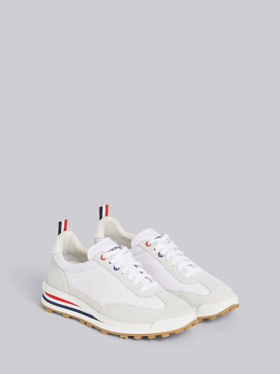 Thom Browne White Fine Kid Suede Tech Runner outlook