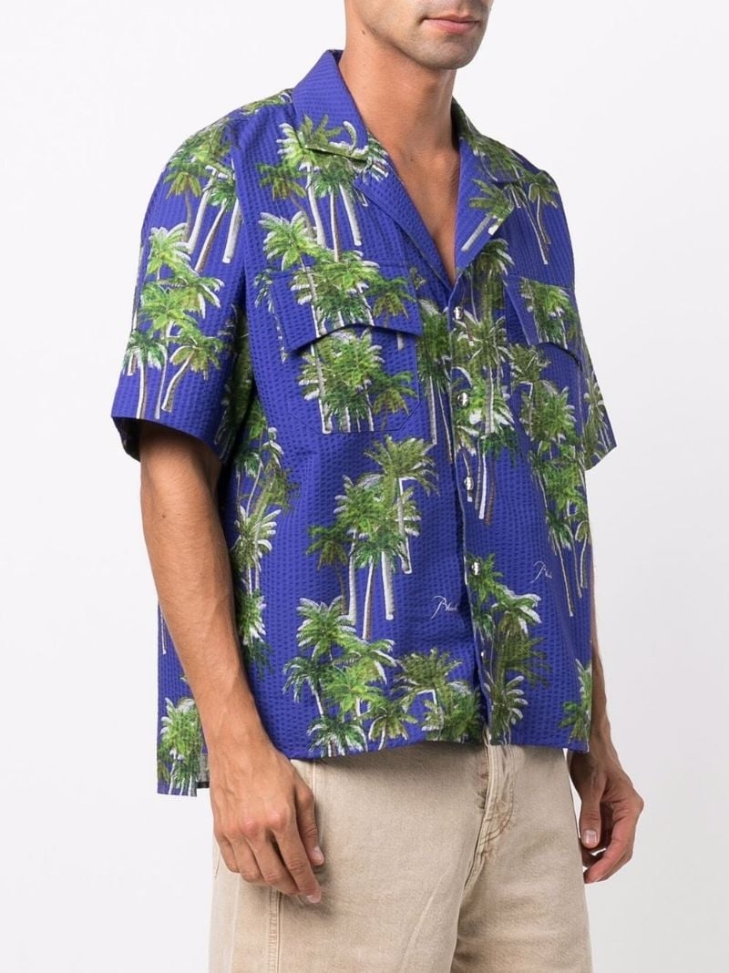 palm tree-print shirt - 3