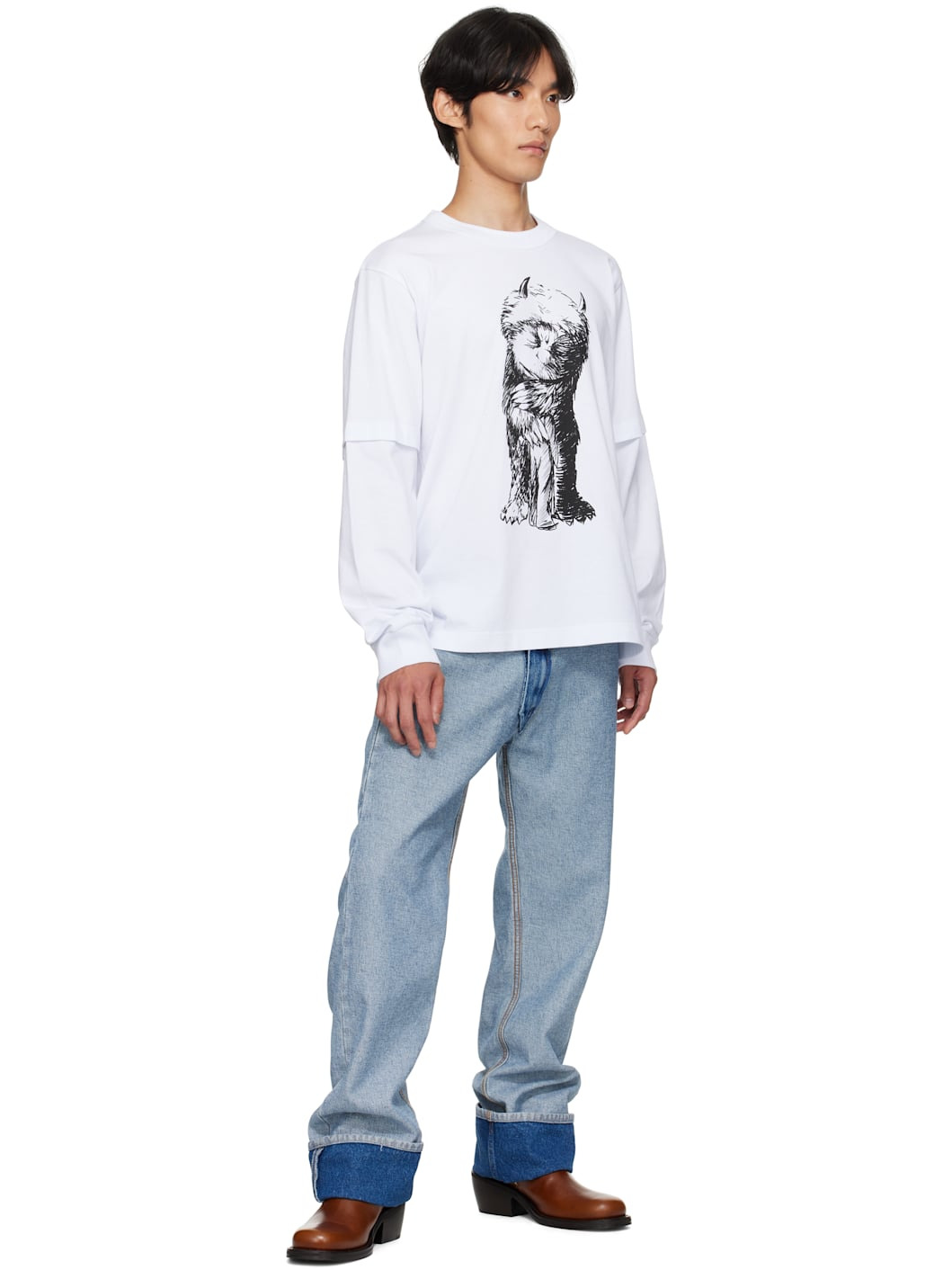 White 'Where The Wild Things Are' Cotton T-shirt - 4