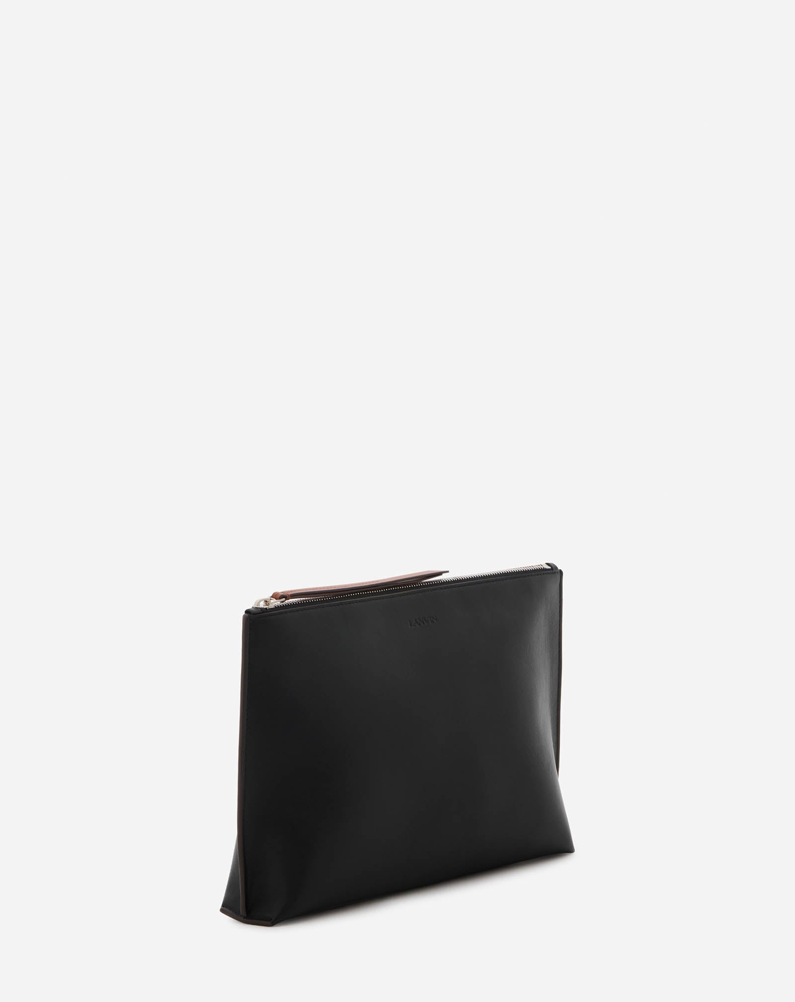 ZIPPERED LEATHER HOBO TIE CLUTCH - 3