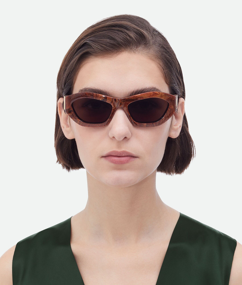 Bottega Veneta angle hexagonal sunglasses outlook