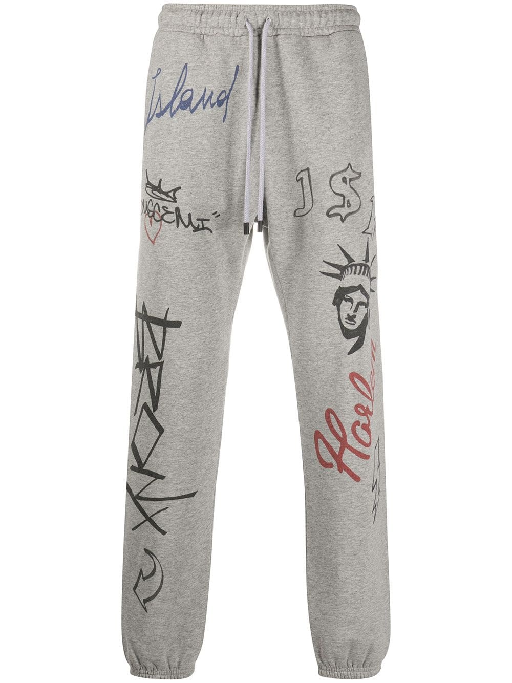 tag print track trousers - 1