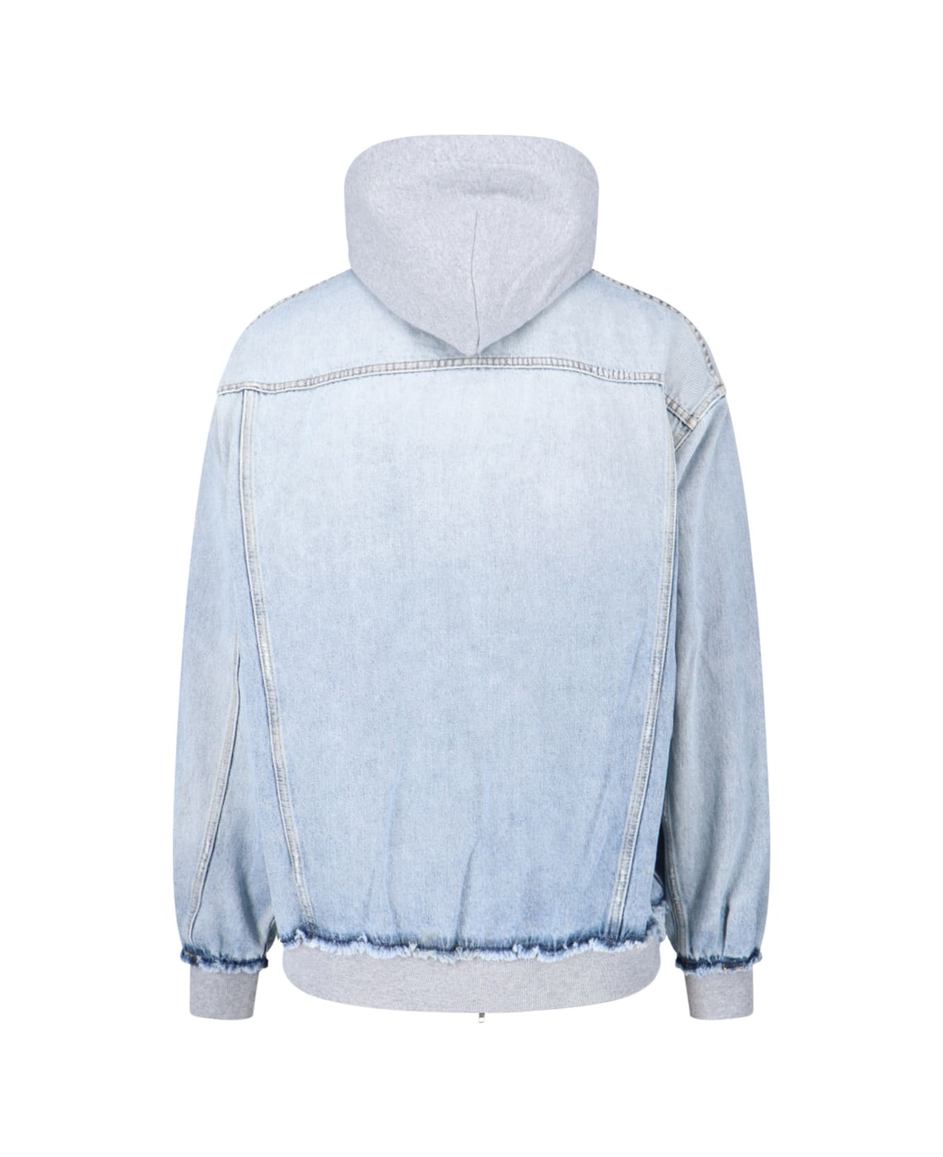 Denim Sweatshirt Jacket - 2