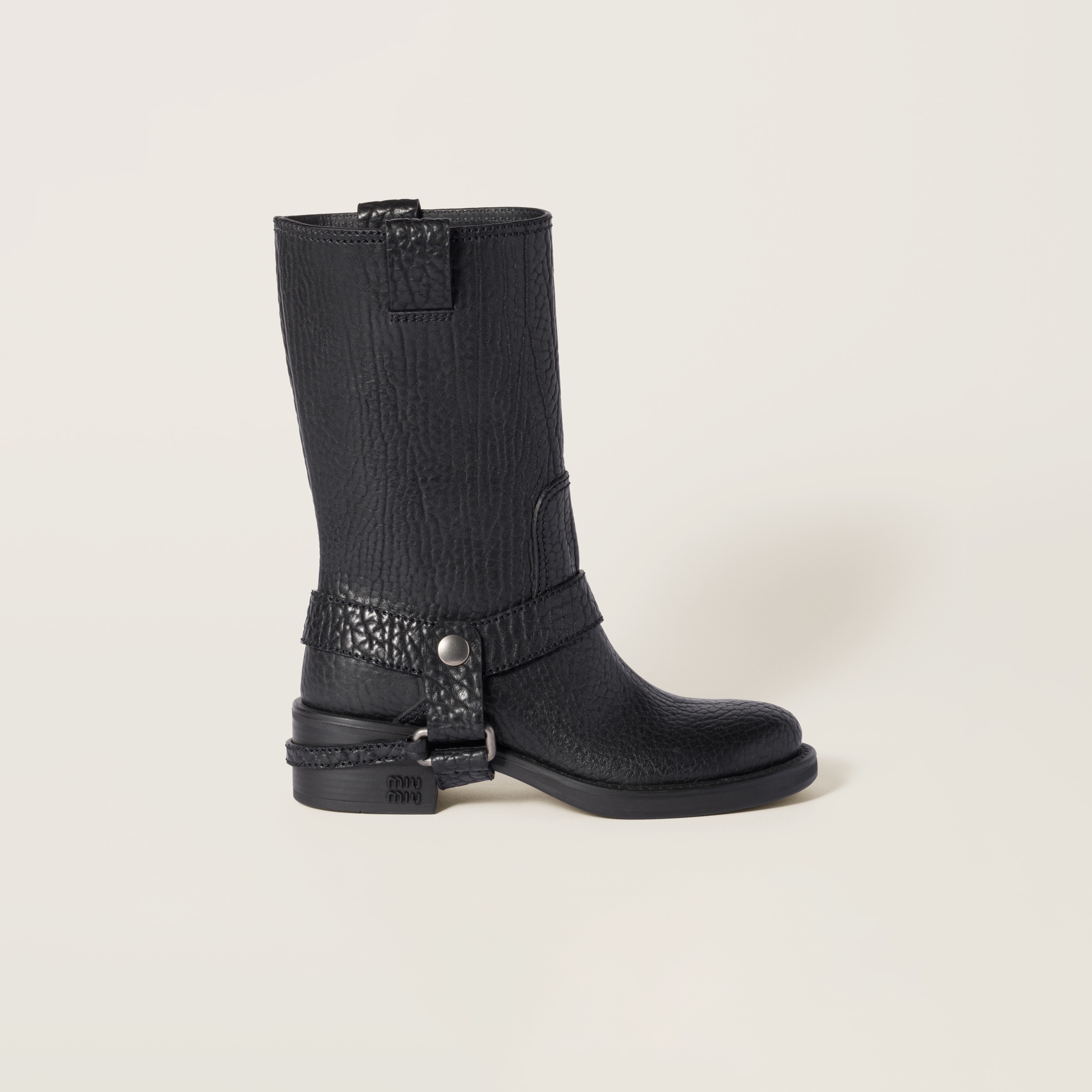 Calf leather moto boots - 2