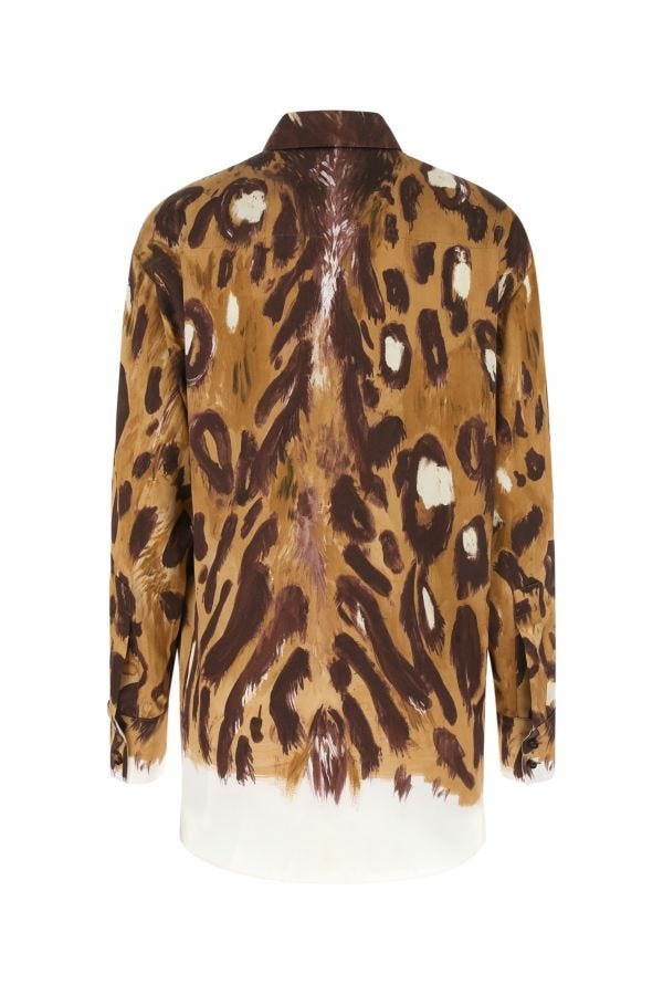 Printed satin oversize shirt - 2