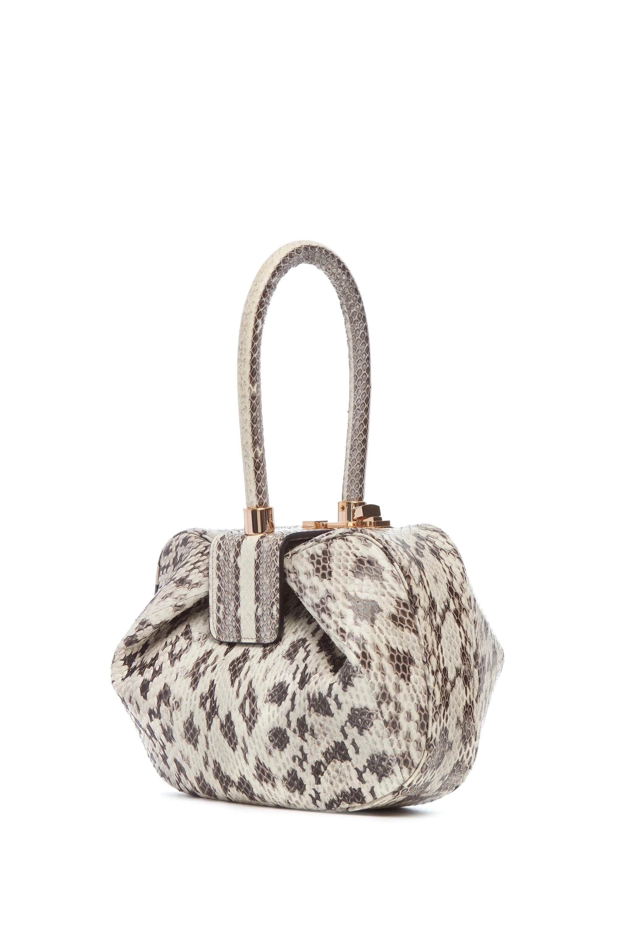 Nina Bag in Black & White Snakeskin - 1