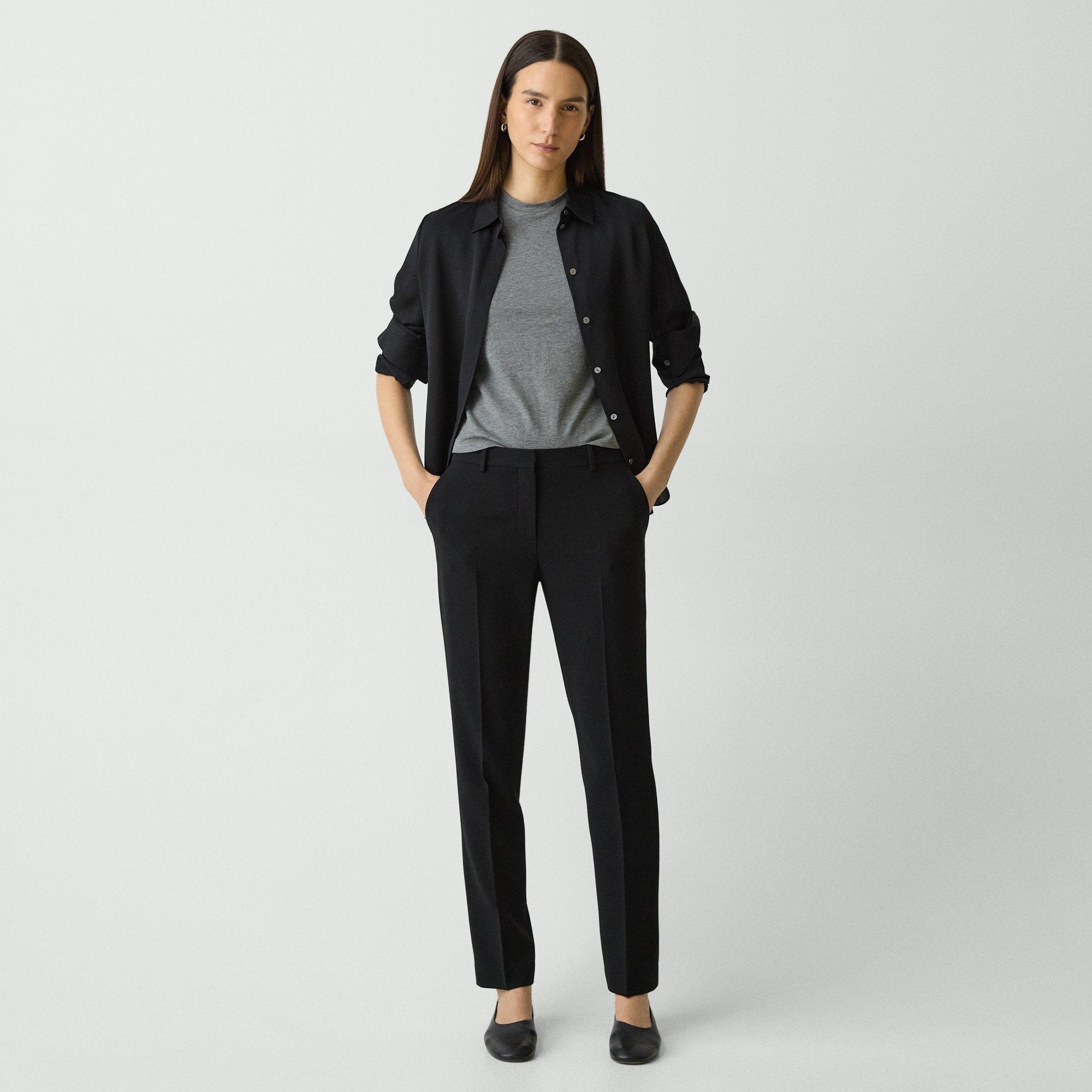 Treeca Full Length Pant in Admiral Crepe - 2