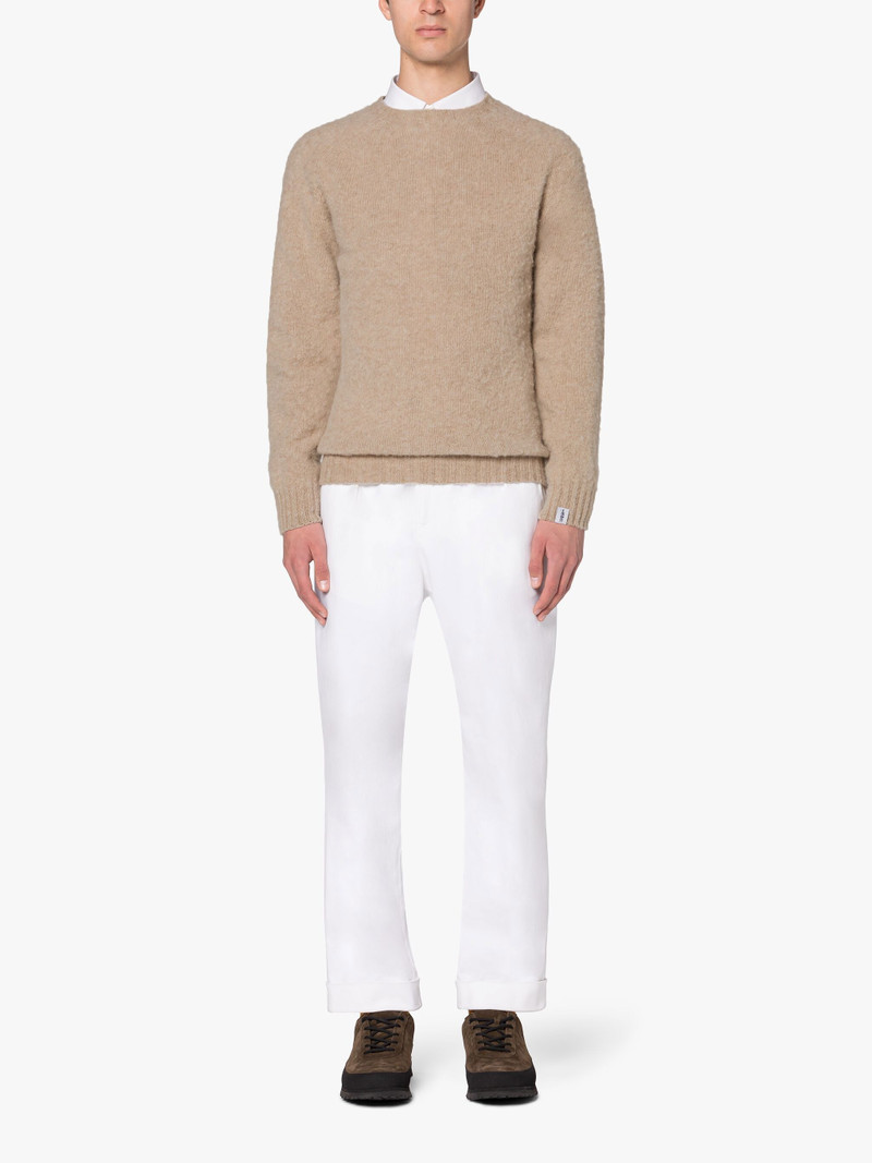 Mackintosh HUTCHINS OATMILK WOOL CREWNECK SWEATER outlook