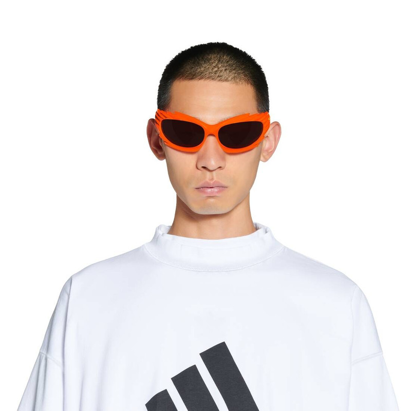 Spike Rectangle Sunglasses in Fluo Orange 5