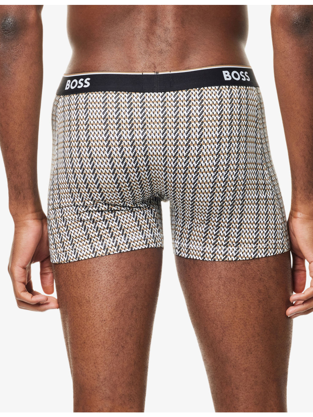 Power Logo-Waistband Pack of Three Stretch-Cotton Briefs - 3