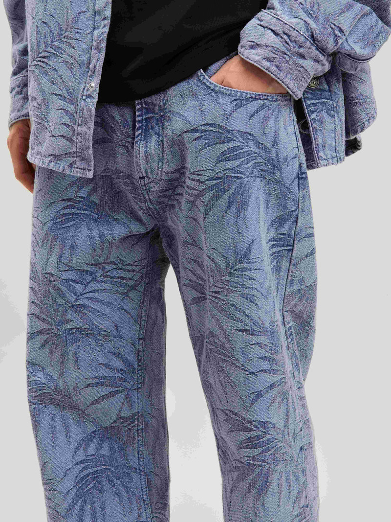Palm jacqured denim pants 6