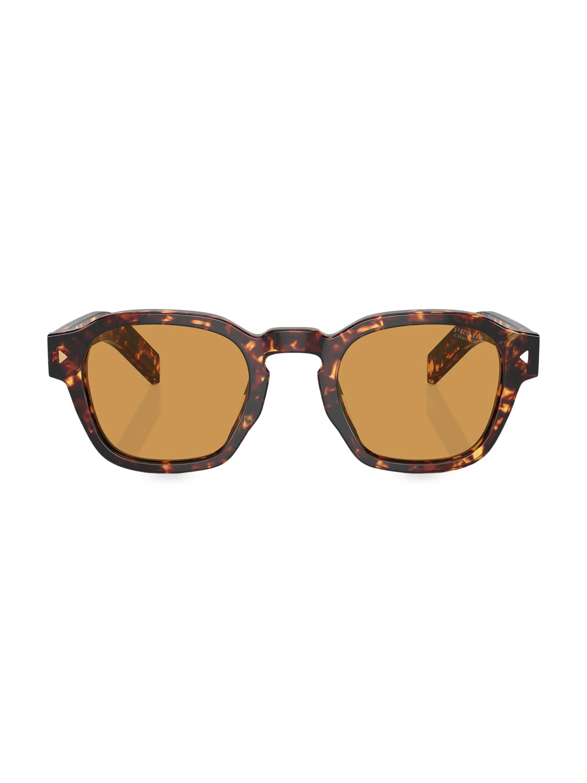 Men's 53MM Round Sunglasses - Orange Havana Orange - 1
