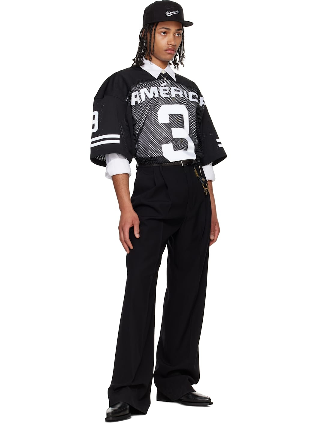 Black 'America' Football Jersey T-shirt - 5